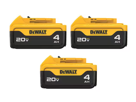 DEWALT — 20V MAX 4.0Ah Battery Pack (3-Pack) — DCB204-3