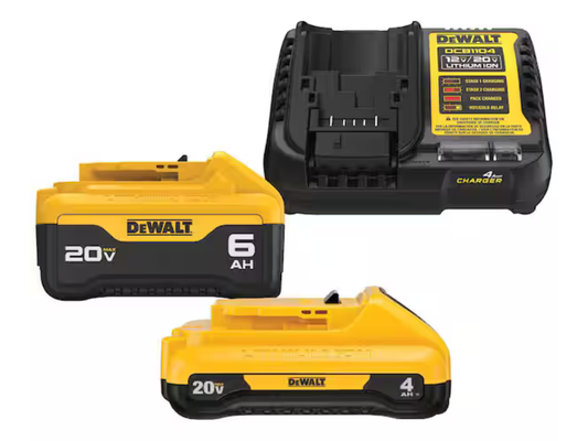 DEWALT — 20V MAX 6.0Ah & 4.0Ah Battery Starter Kit (DCB2460C)