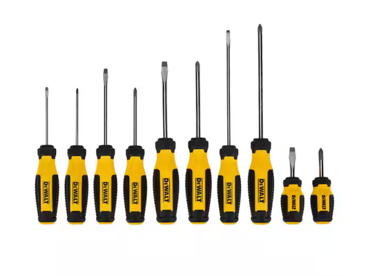 DEWALT — Phillips Screwdriver Set (10-Piece, DWHT65201)