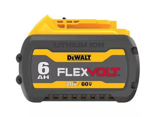DEWALT — FLEXVOLT 20V/60V MAX Lithium-Ion 6.0Ah Battery Pack (DCB606)