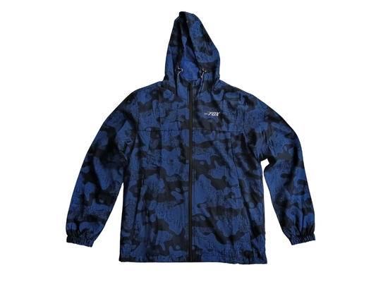 Dirt Fox blue/black zip-up hooded jacket (XL)