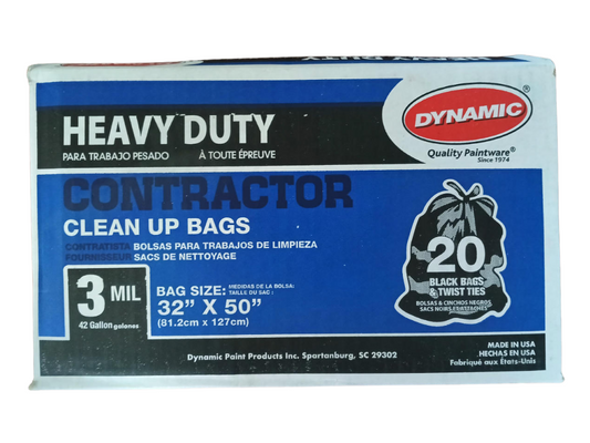 Dynamic — Heavy-Duty Contractor Garbage Bags (20-Pack)