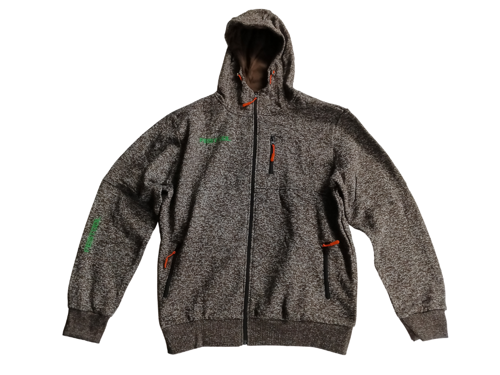 Festool Zip-Up Hoodie Brown with Orange Accents (XL)