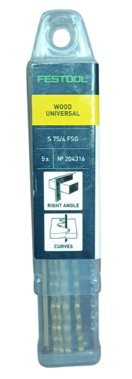 Festool — S 75/4 FSG Jigsaw Blades for Wood, 5-Pack (204316)