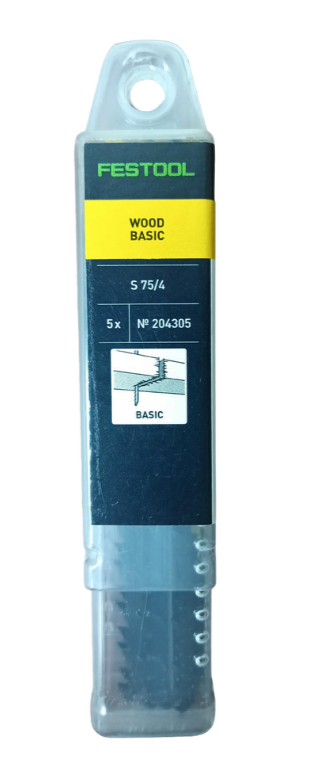 Festool — S 75/4 Clean Cut Jigsaw Blades, 5-Pack (204305)