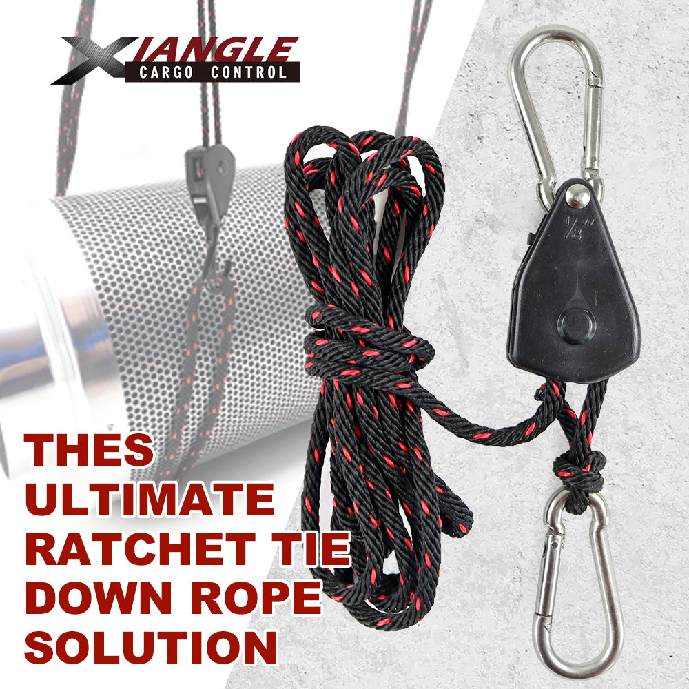 Pair (2) 1/8" Rope Ratchet Tie Down Hangers