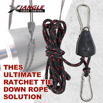 Pair (2) 1/8" Rope Ratchet Tie Down Hangers