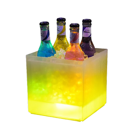 Nightclub LED Acrylic Ice Bucket - 3.5L Transparent Square