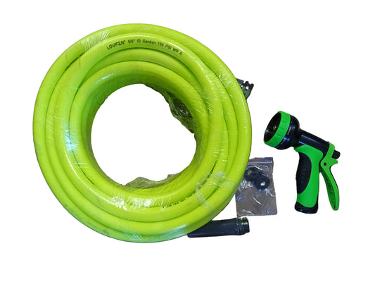 50ft Expandable Garden Hose with Multi-Pattern Spray Nozzle