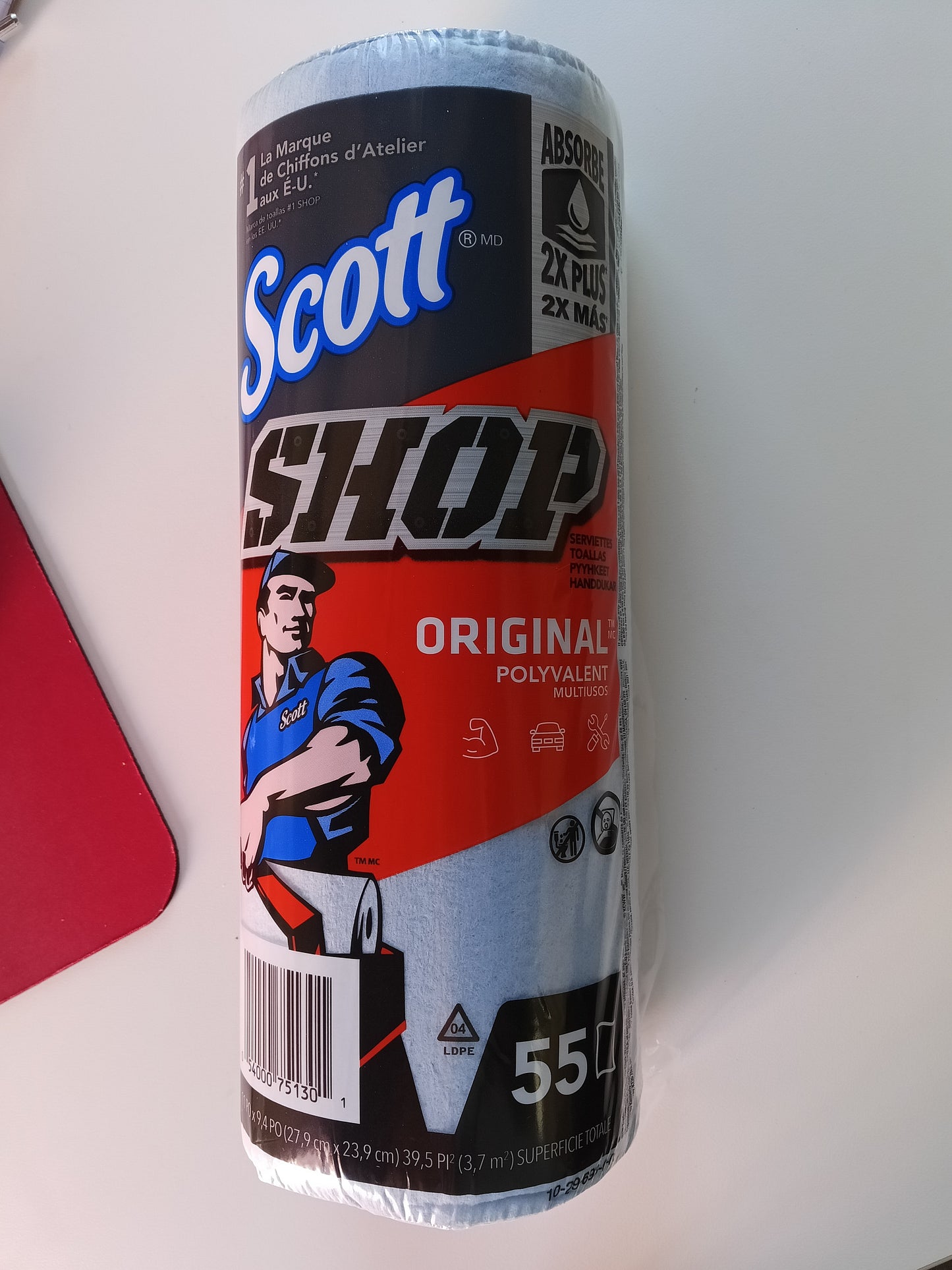 Scott Original Blue Shop Towels - Single Roll (55 Sheets)