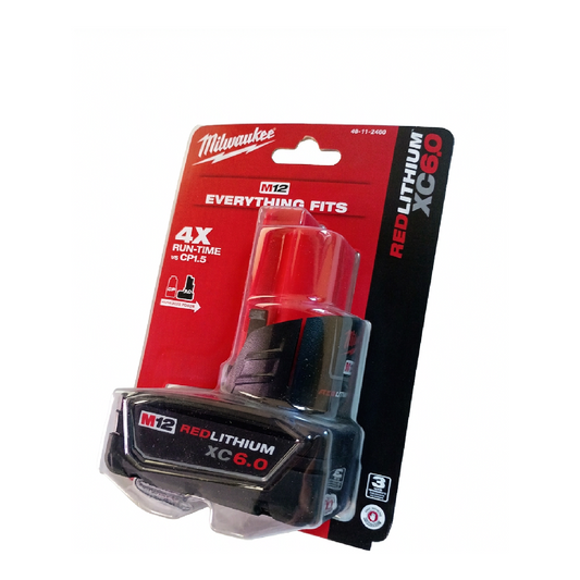 Milwaukee M12 REDLITHIUM XC6.0 Extended Capacity Battery Pack - 48-11-2460