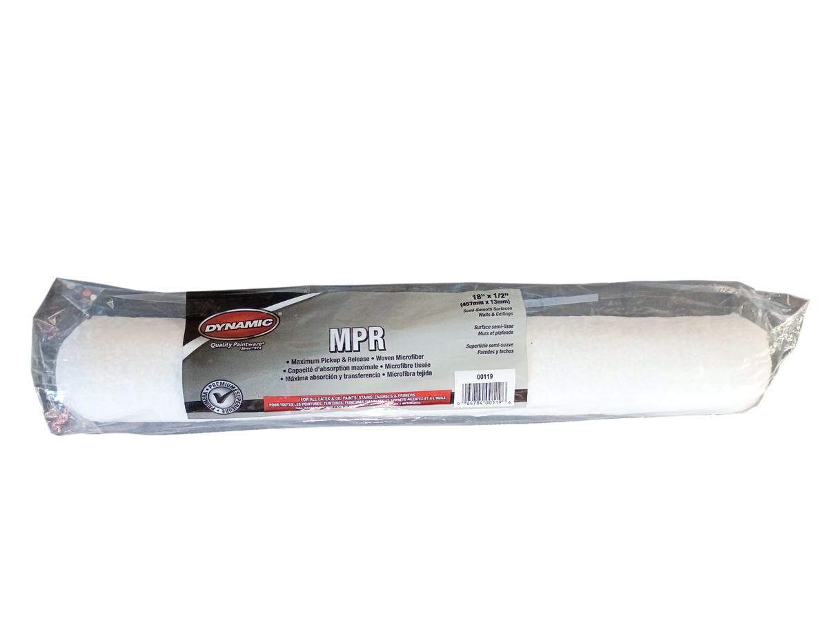 Dynamic MPR 18" x 1/2" Nap Woven Microfiber Paint Roller Cover - 00119