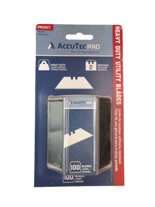 AccuTec PRO Heavy Duty Utility Blades 100-Pack Dispenser - APBL-8016-0000