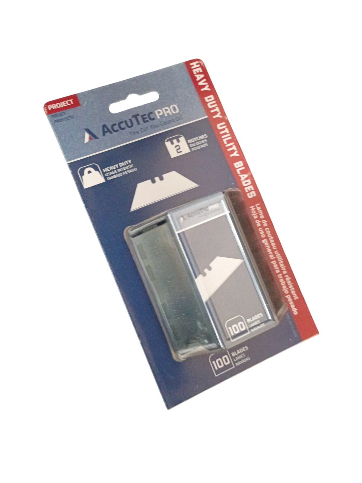 AccuTec PRO Heavy Duty Utility Blades 100-Pack Dispenser - APBL-8016-0000