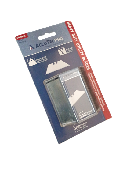 AccuTec PRO Heavy Duty Utility Blades 100-Pack Dispenser - APBL-8016-0000