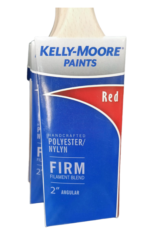 Kelly-Moore Red — 2" Semi-Oval Angular Paint Brush
