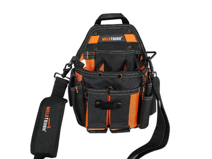 Orange & Black Tool Bag with Belt Clip and Shoulder Strap