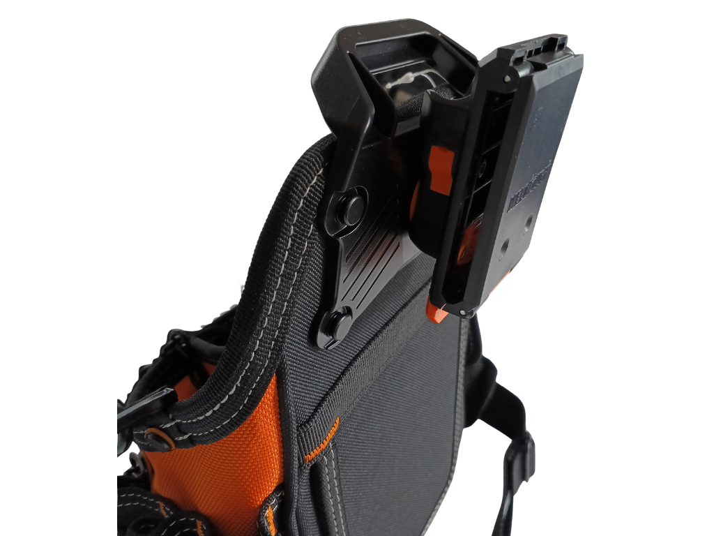 Orange & Black Tool Bag with Belt Clip and Shoulder Strap