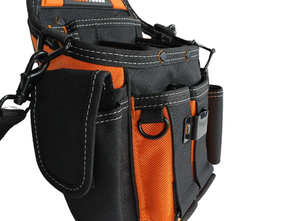 Orange & Black Tool Bag with Belt Clip and Shoulder Strap