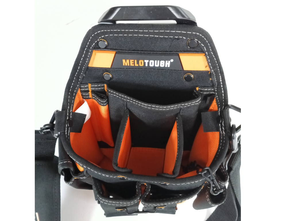 Orange & Black Tool Bag with Belt Clip and Shoulder Strap