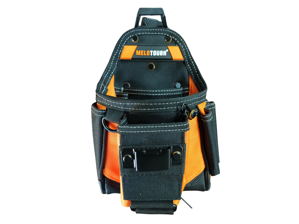 Compact Orange & Black Belt-Clip Tool Bag