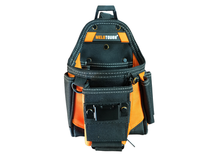 Compact Orange & Black Belt-Clip Tool Bag