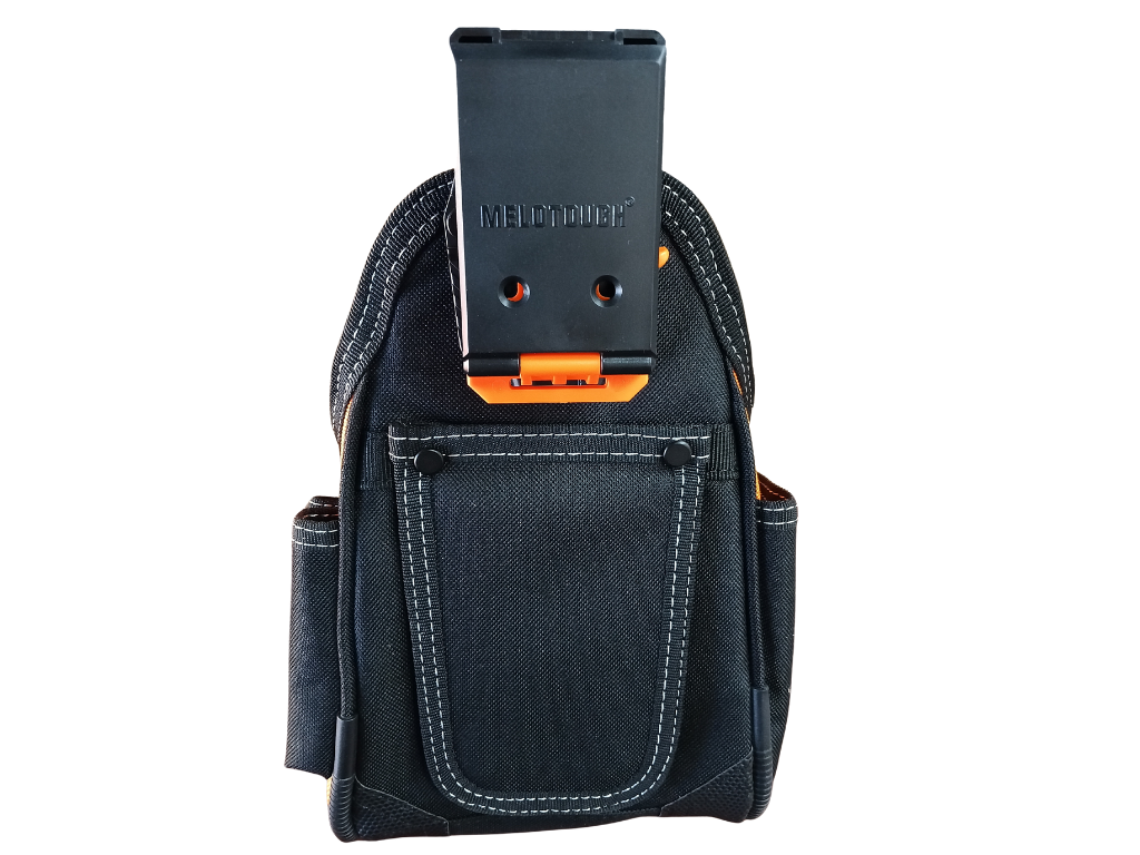 Compact Orange & Black Belt-Clip Tool Bag