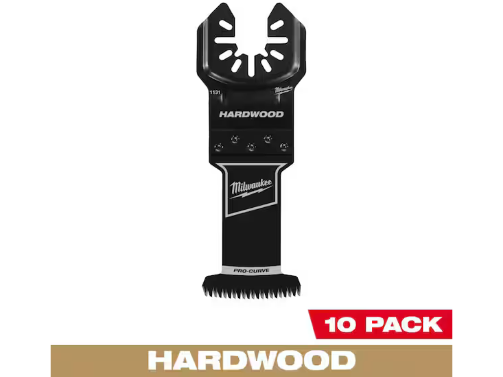Milwaukee — 1-3/8" High-Carbon Steel Universal Fit Japanese-Teeth Hardwood Cutting Multi-Tool Oscillating Blade (10-Pack)