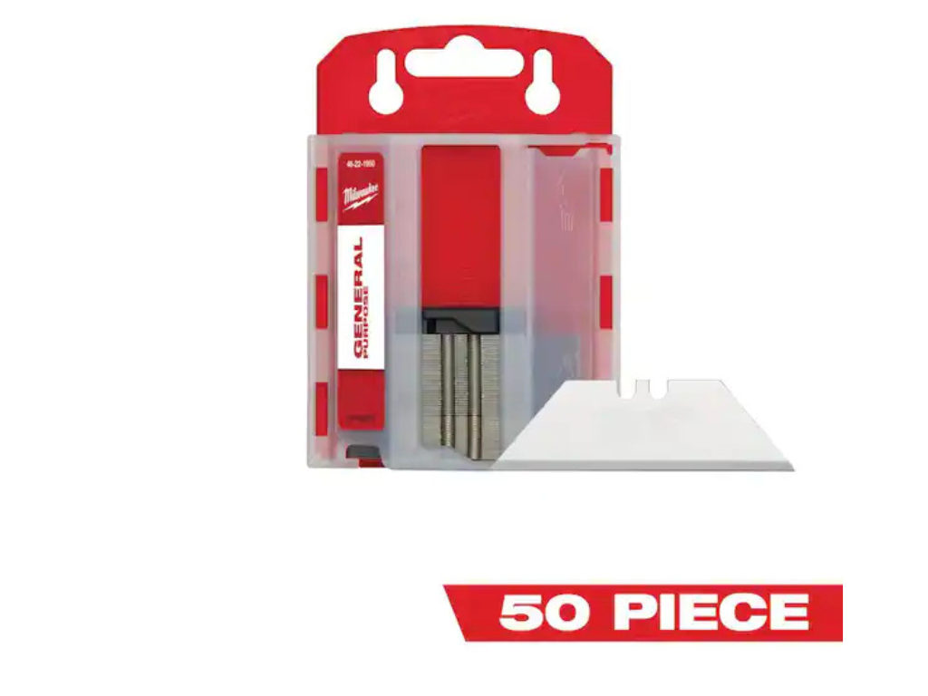 Milwaukee — General Purpose Utility Blades (50-Pack, Model 48-22-1950)