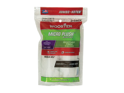 Wooster Jumbo-Koter Micro Plush RR314-4-1/2" roller cover packaging on a white background