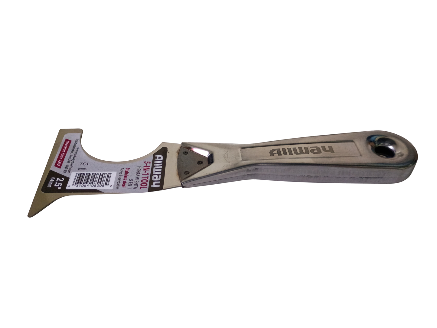 Allway UX-Line TG1 Unibody 5-in-1 Painter’s Multi-Tool - One-Piece Stainless Steel