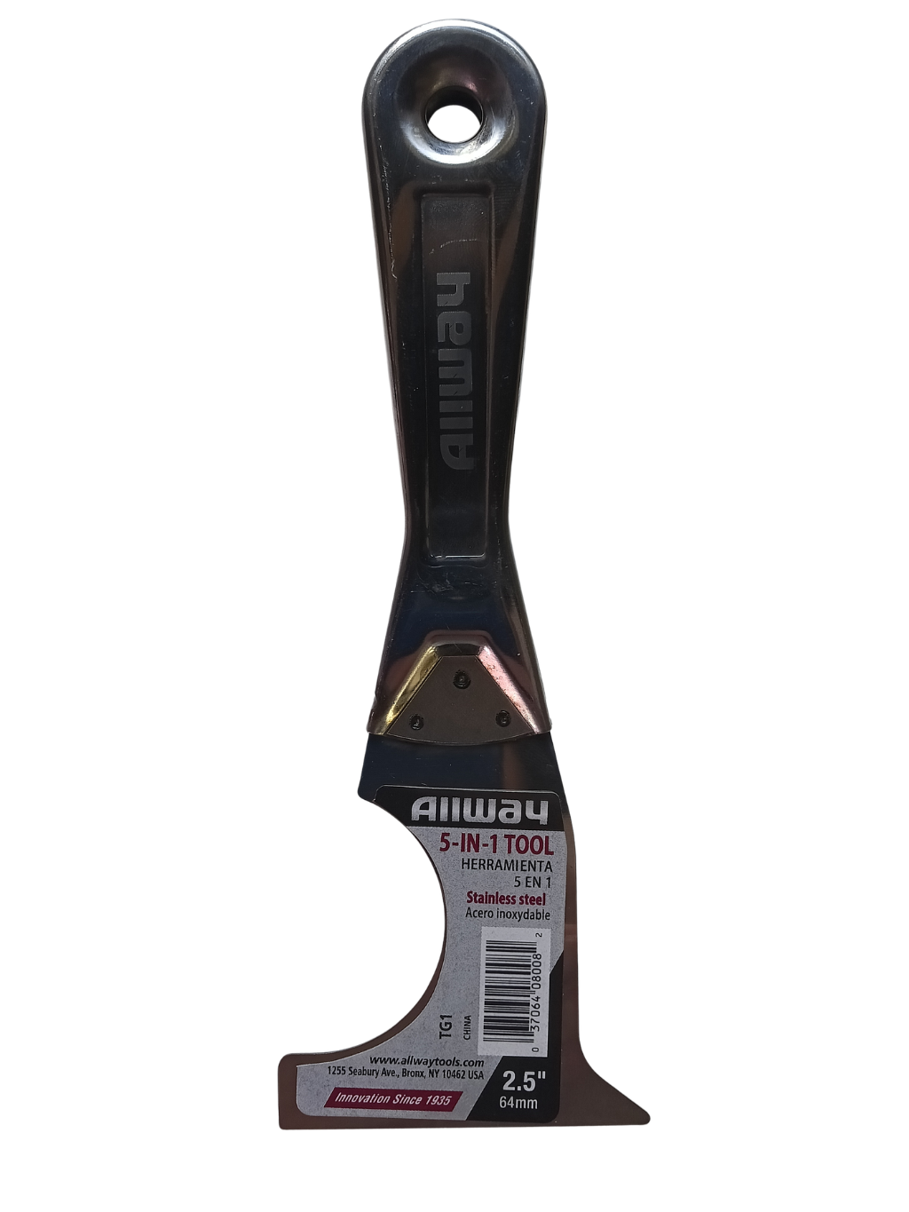 Allway UX-Line TG1 Unibody 5-in-1 Painter’s Multi-Tool - One-Piece Stainless Steel