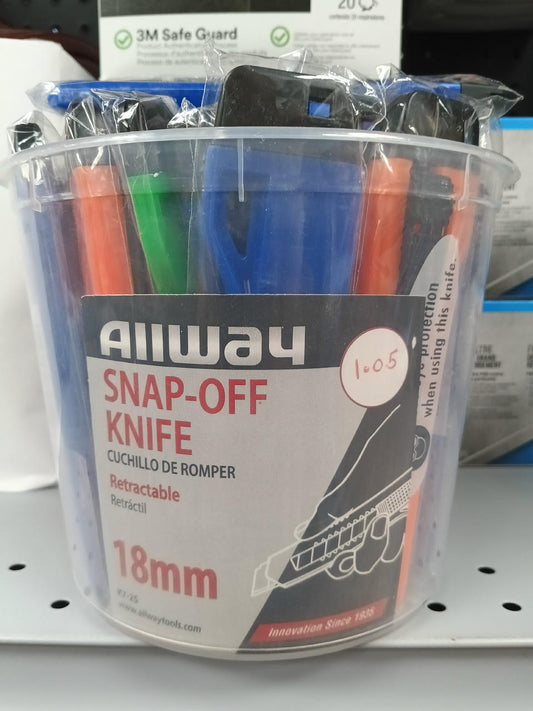18mm Snap-Off Utility Knife (Replaceable Blades)