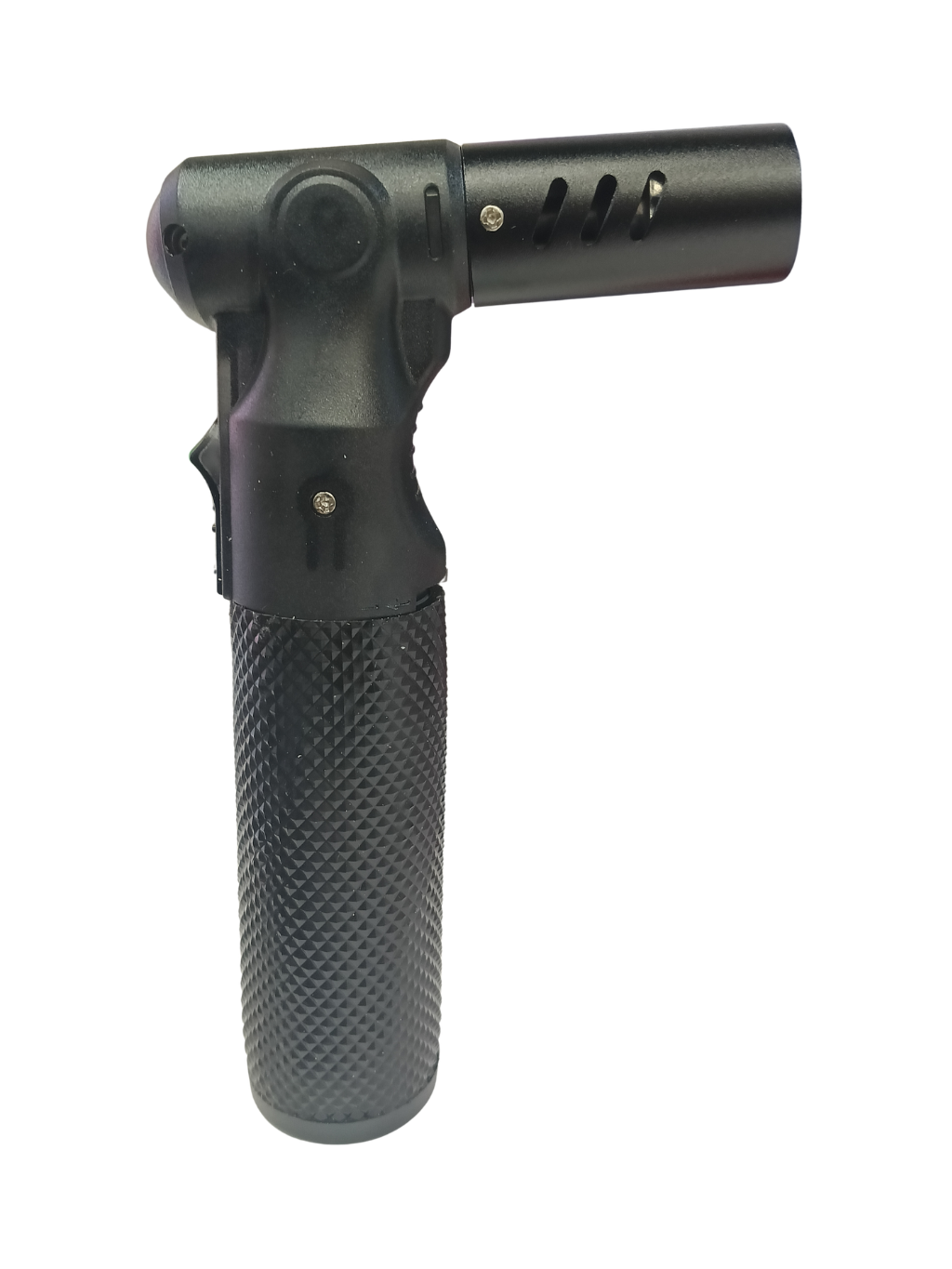 High-Intensity Windproof Butane Jet Torch - Carbon Fiber Style (Refillable - Ships Empty)