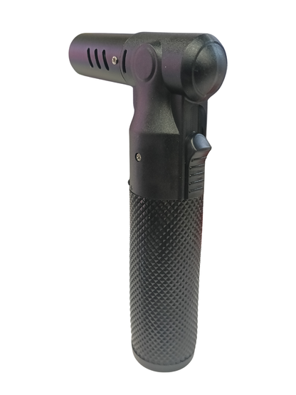 High-Intensity Windproof Butane Jet Torch - Carbon Fiber Style (Refillable - Ships Empty)