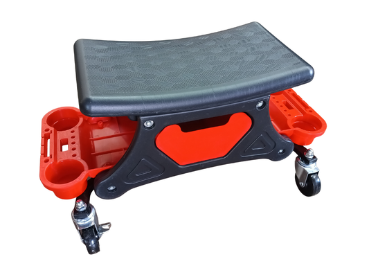 Professional 300 lb Rolling Mechanic Stool with Integrated Tool Storage