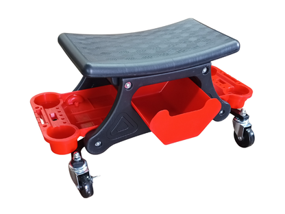 Professional 300 lb Rolling Mechanic Stool with Integrated Tool Storage