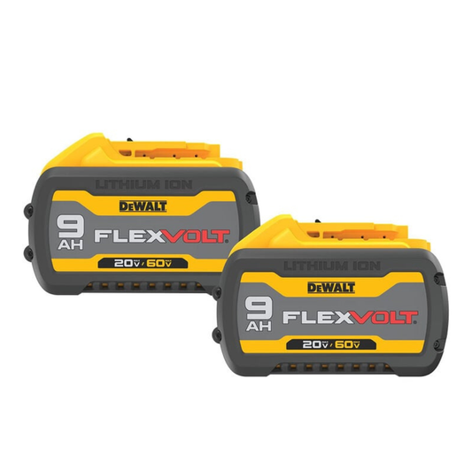 DEWALT FLEXVOLT 20V/60V 9.0Ah Battery Pack — 2-Pack (DCB609-2)