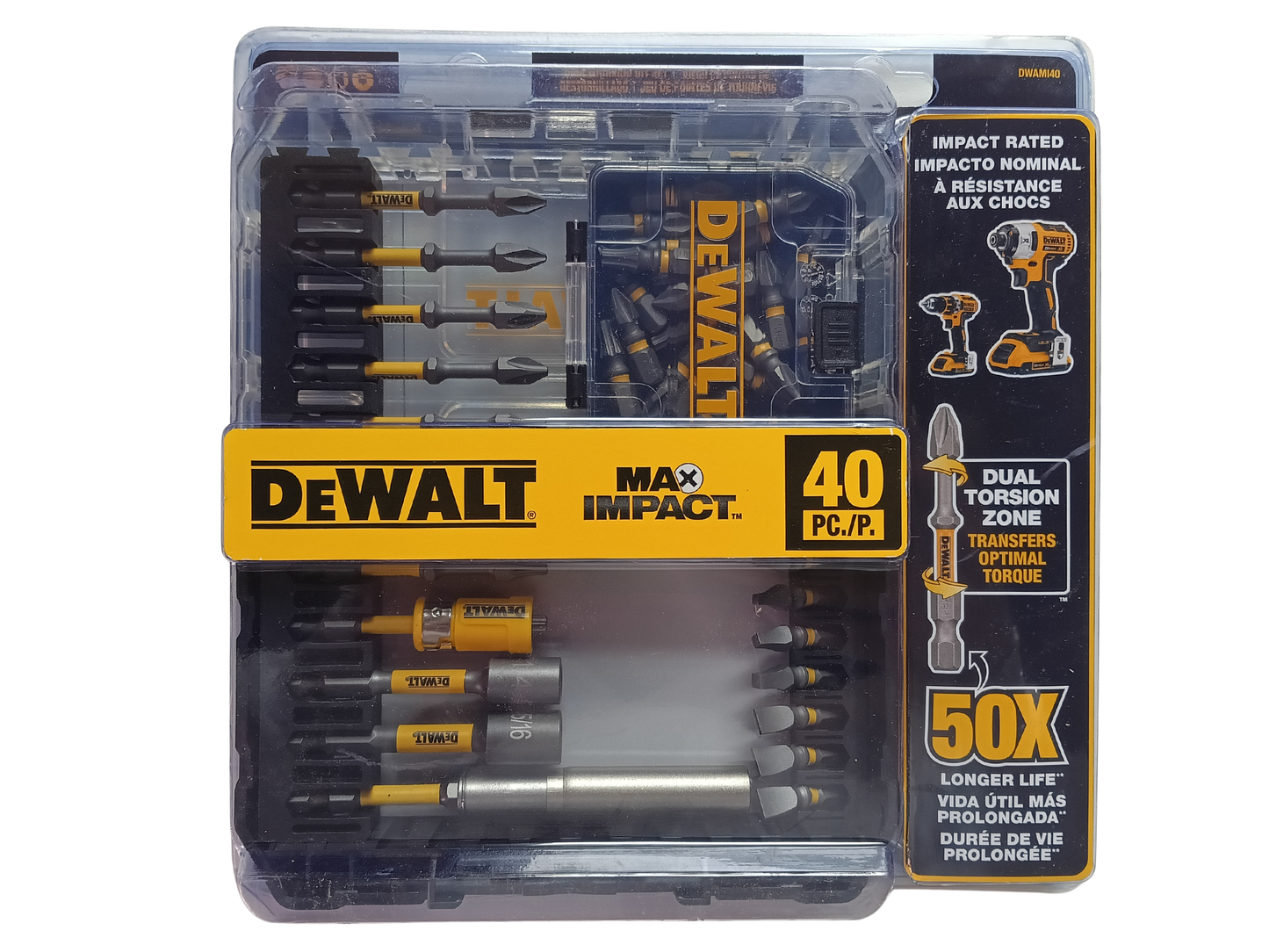 DEWALT MAX IMPACT Screwdriving Set : 40-Piece High-Torque Bit Kit