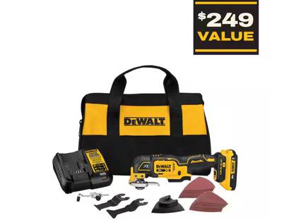 DEWALT — 20V MAX XR Cordless Brushless 3-Speed Oscillating Multi-Tool Kit (DCS356SD1)