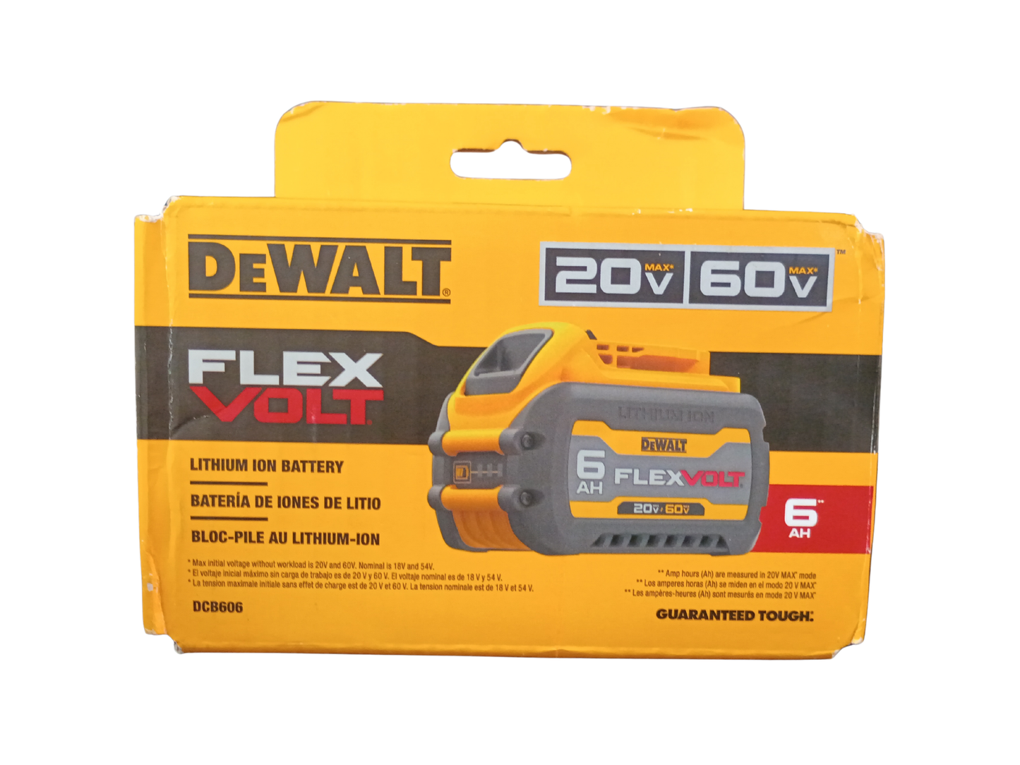 DEWALT FLEXVOLT 20V/60V MAX 6.0Ah Lithium-Ion Battery Pack - DCB606
