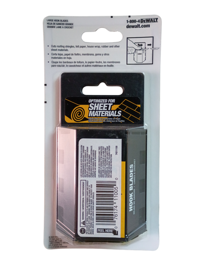 DEWALT Large Hook Utility Knife Blades with Dispenser (50-Pack) - DWHT11005