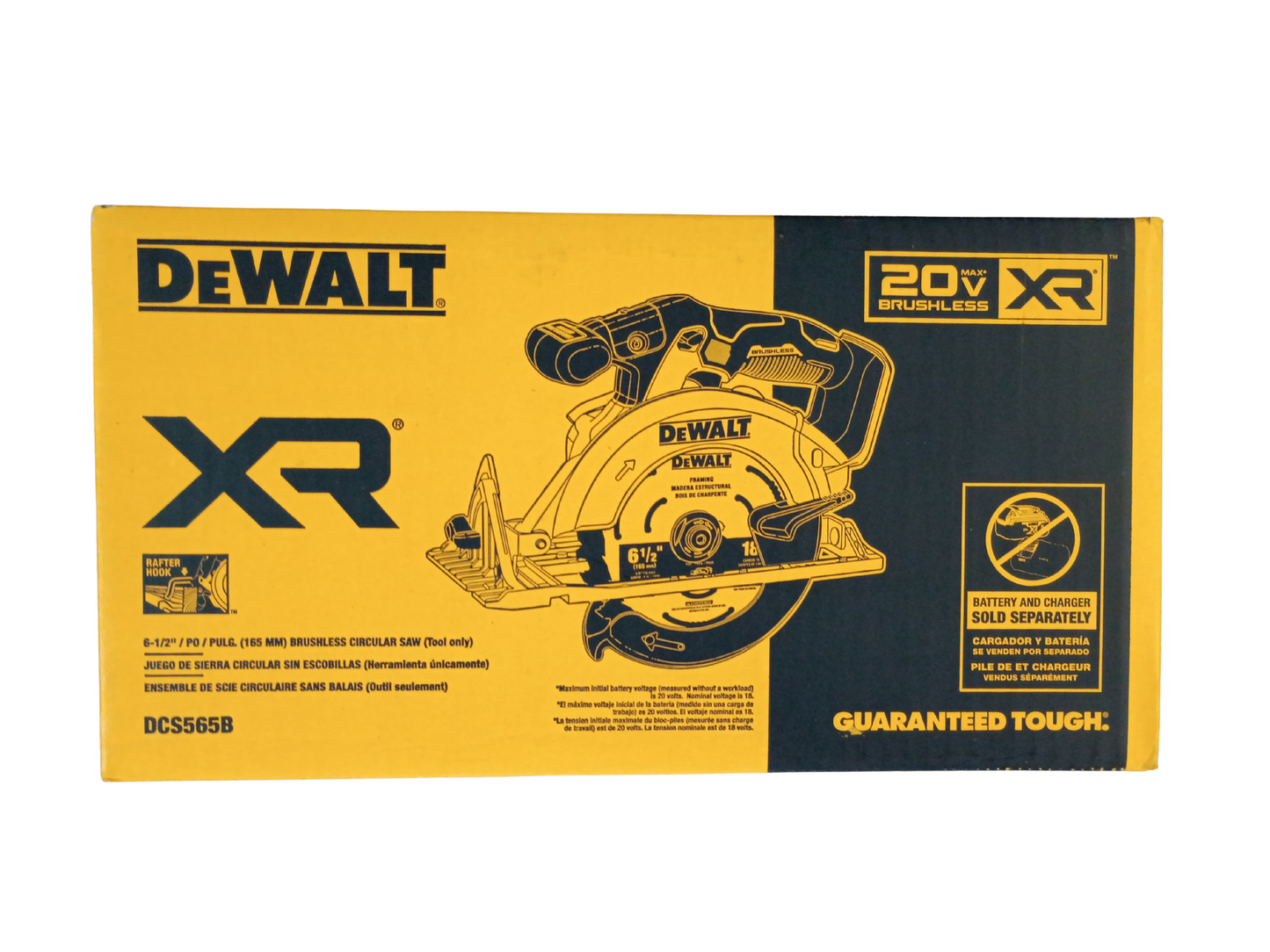 DEWALT 20V MAX XR Brushless 6-1/2" Cordless Circular Saw (Bare Tool) - DCS565B
