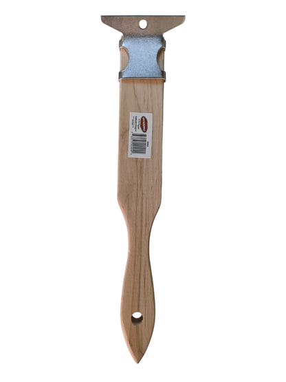 Dynamic 11.25" Heavy-Duty Wire Brush with Integrated Steel Scraper - Wood Handle (00404)