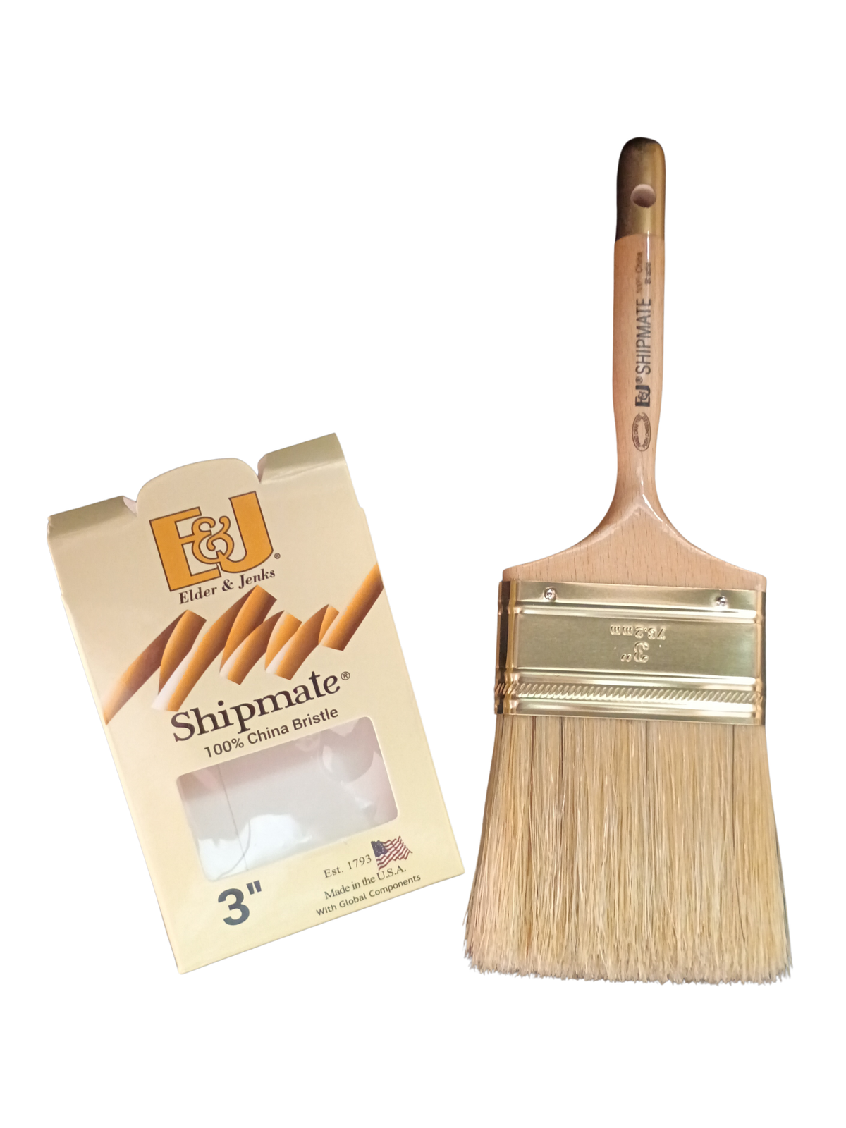 Elder & Jenks Shipmate 3" 100% White China Bristle Paint Brush - E11606