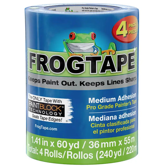 Shurtape — FrogTape Pro Grade Painter's Tape 1.41in x 60yd (4-Pack)