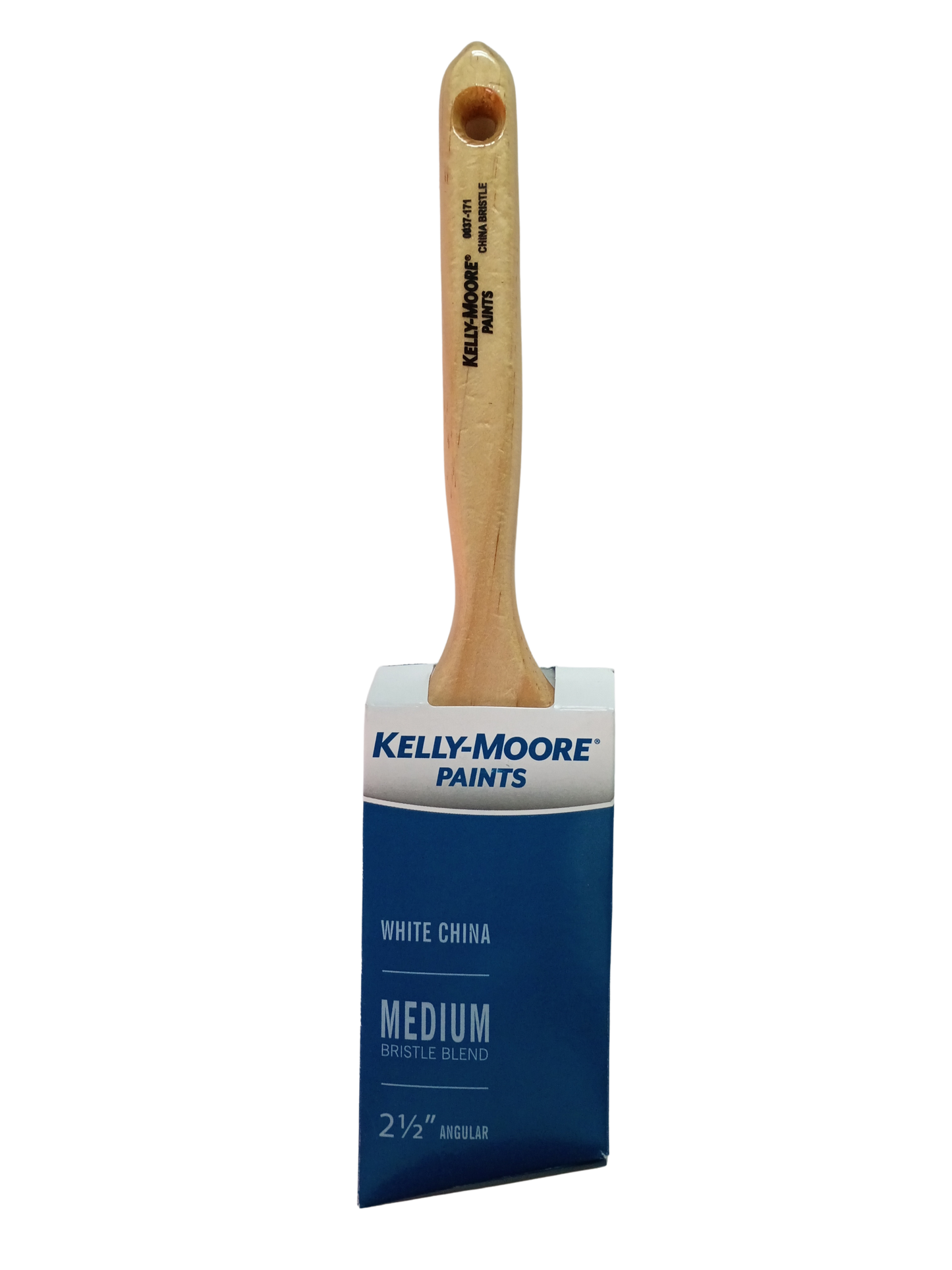 Kelly-Moore White China Natural Bristle Paint Brushes (2" Angle, 2.5" Angle & 3" Flat)