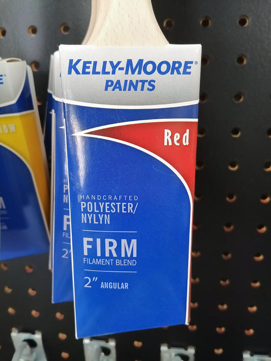 Kelly-Moore Red — 2" Semi-Oval Angular Paint Brush