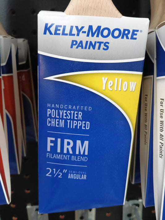 Kelly-Moore Yellow — 2.5" Firm Angular Paint Brush