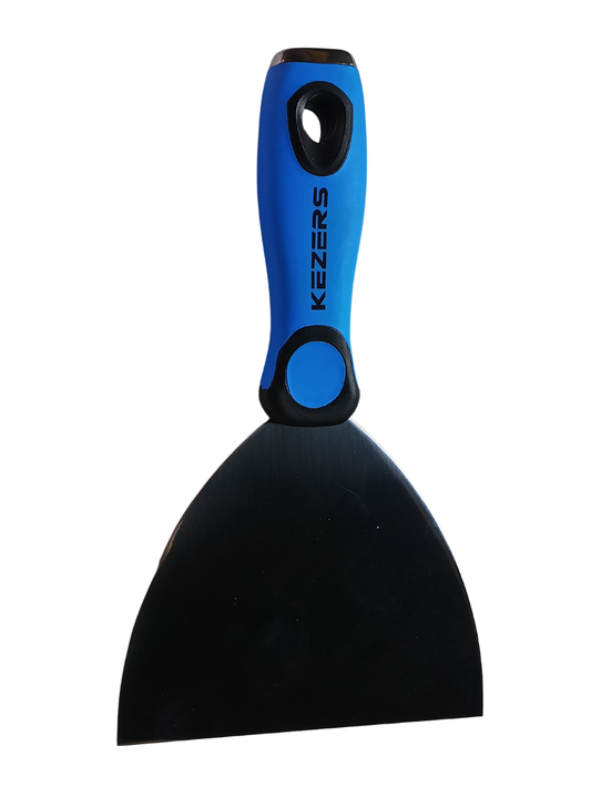 Kezers 6" Stainless Steel Joint Knife - Ergonomic Soft Grip Flex Putty Knife